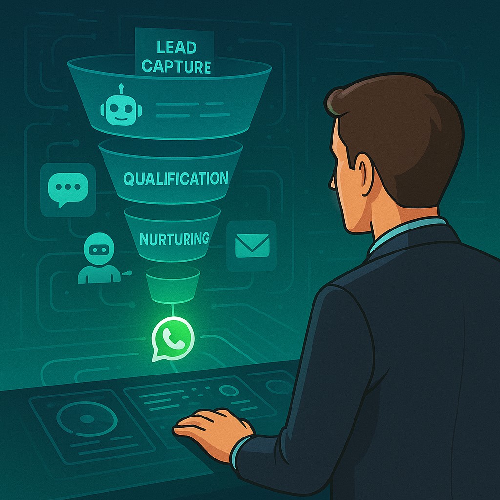 🧠 Como Usar IA para Automatizar Vendas no WhatsApp (Guia Completo 2025) 4 lead captura funil vendas