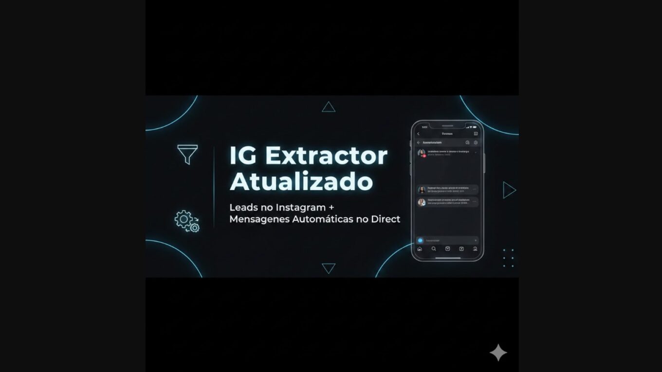 Instagram Extractor atualizado 2026 com automação de mensagens no Direct para geração de leads