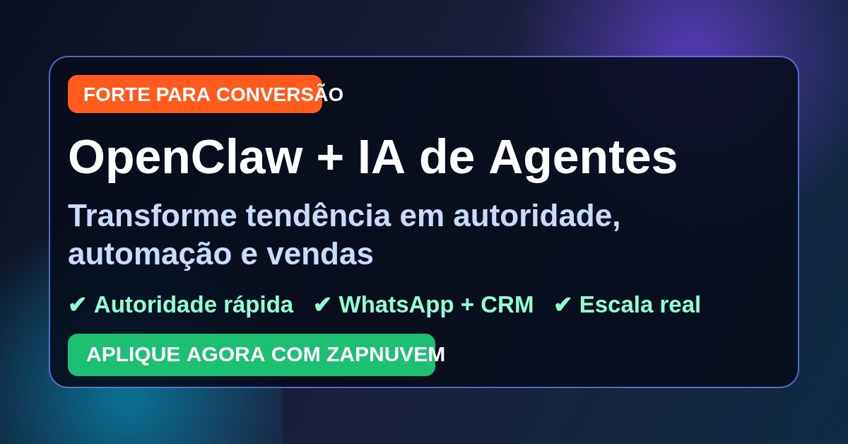 Capa do artigo OpenClaw e IA de Agentes com foco em conversão