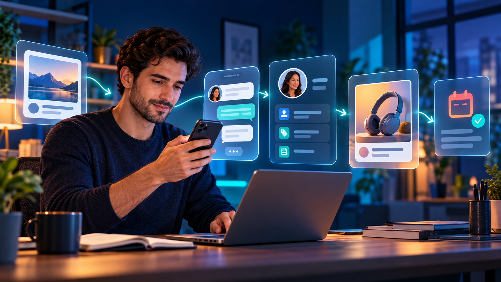 Afiliado usando inteligência artificial para atender pelo WhatsApp, organizar leads, recomendar produtos e fazer follow-up